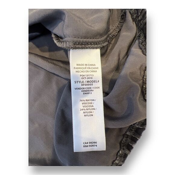 Splendid Dark Gray Velvet Surplice Top Size Small - Picture 4 of 5